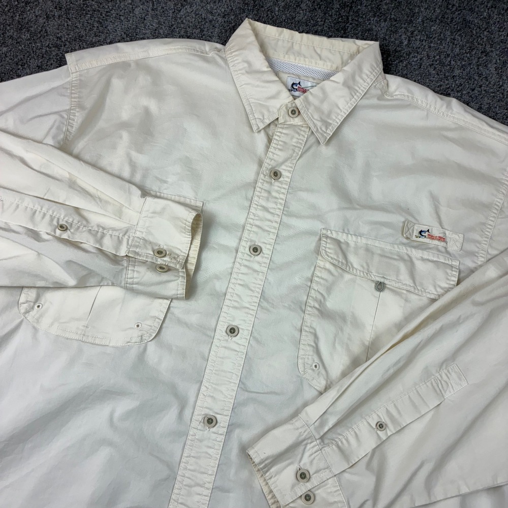 World Wide Sportsman Mens Size 2XL Fishing Shirt Long Sleeve Ventilated Utility